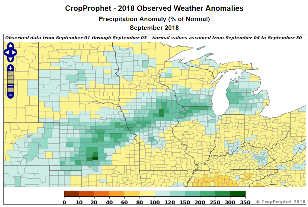 Early September, 2018 precipitation
