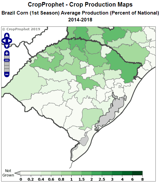 Corn Regions of Rio Grande do Sol