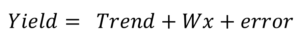 Corn yield forecasting equation