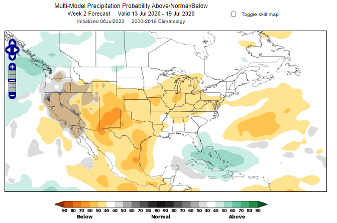 Midwest Heat Wave - Precipitation forecast