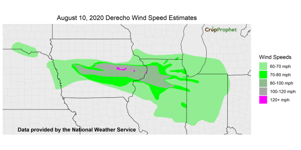 Iowa Derecho Wind Speed Analysis