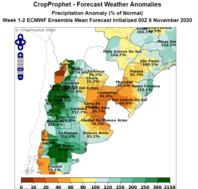 Argentina Soybean Weather Forecast: Precipitation