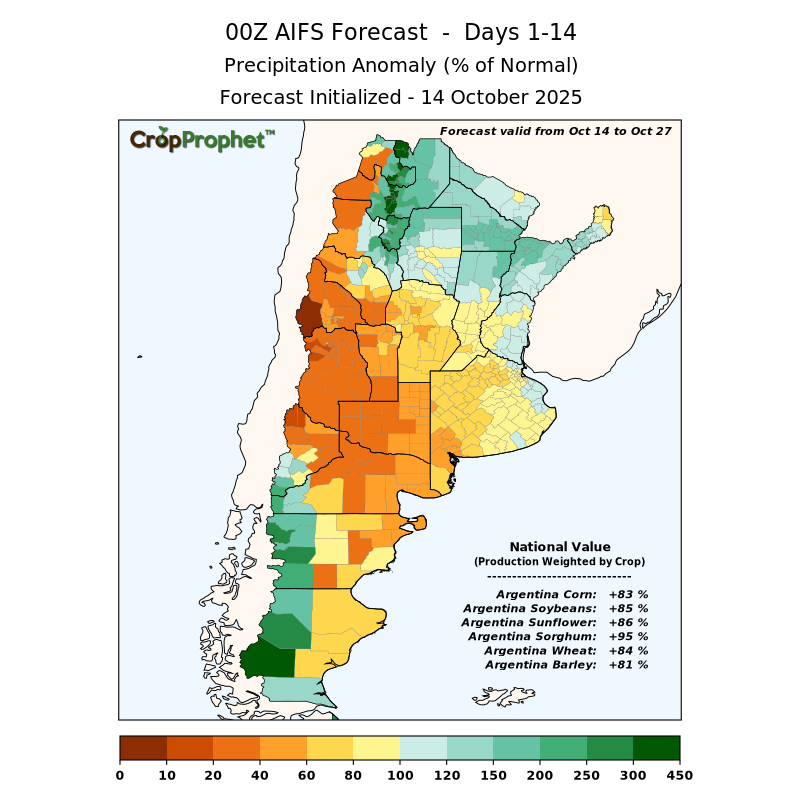 Argentina Soybean Weather Forecast: Precipitation