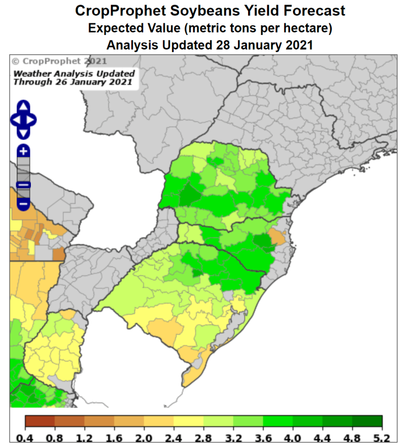 CropProphet Brazil Crop Yield Forecasts