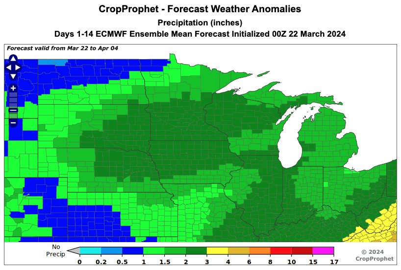 March 22, 2024 precipitation forecast